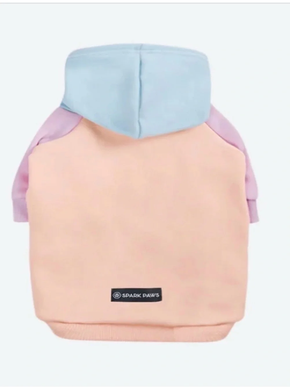 Spark Paws Pastel Multicolor Dog Hoodie - Soft Pink, Lavender & Light Blue